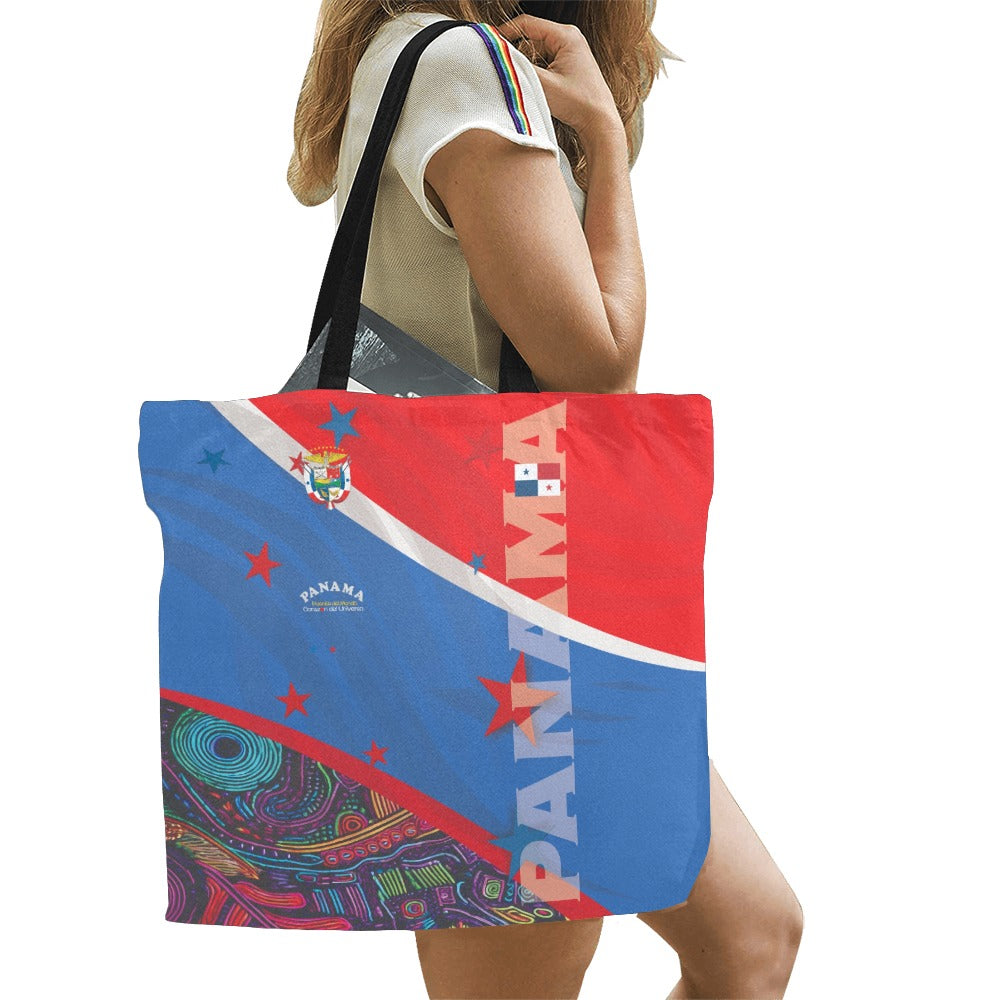 Panama All Over Print Canvas Tote Bag(Large)
