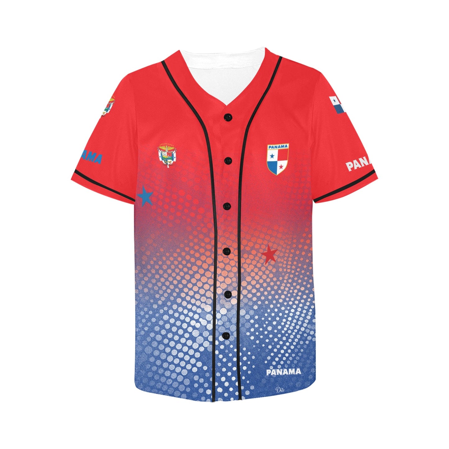 Panama Dots Women's All Over Print Baseball Jersey(ModelT50)