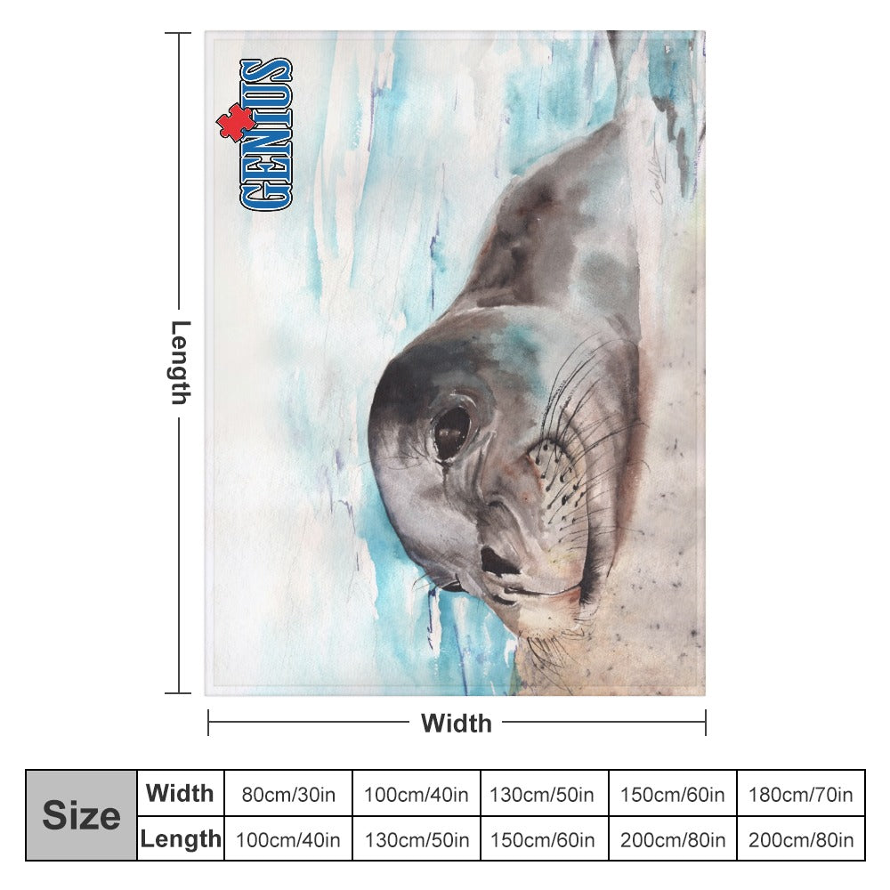 Genius Seal Ultra-Soft Flannel Blanket 60"x80"