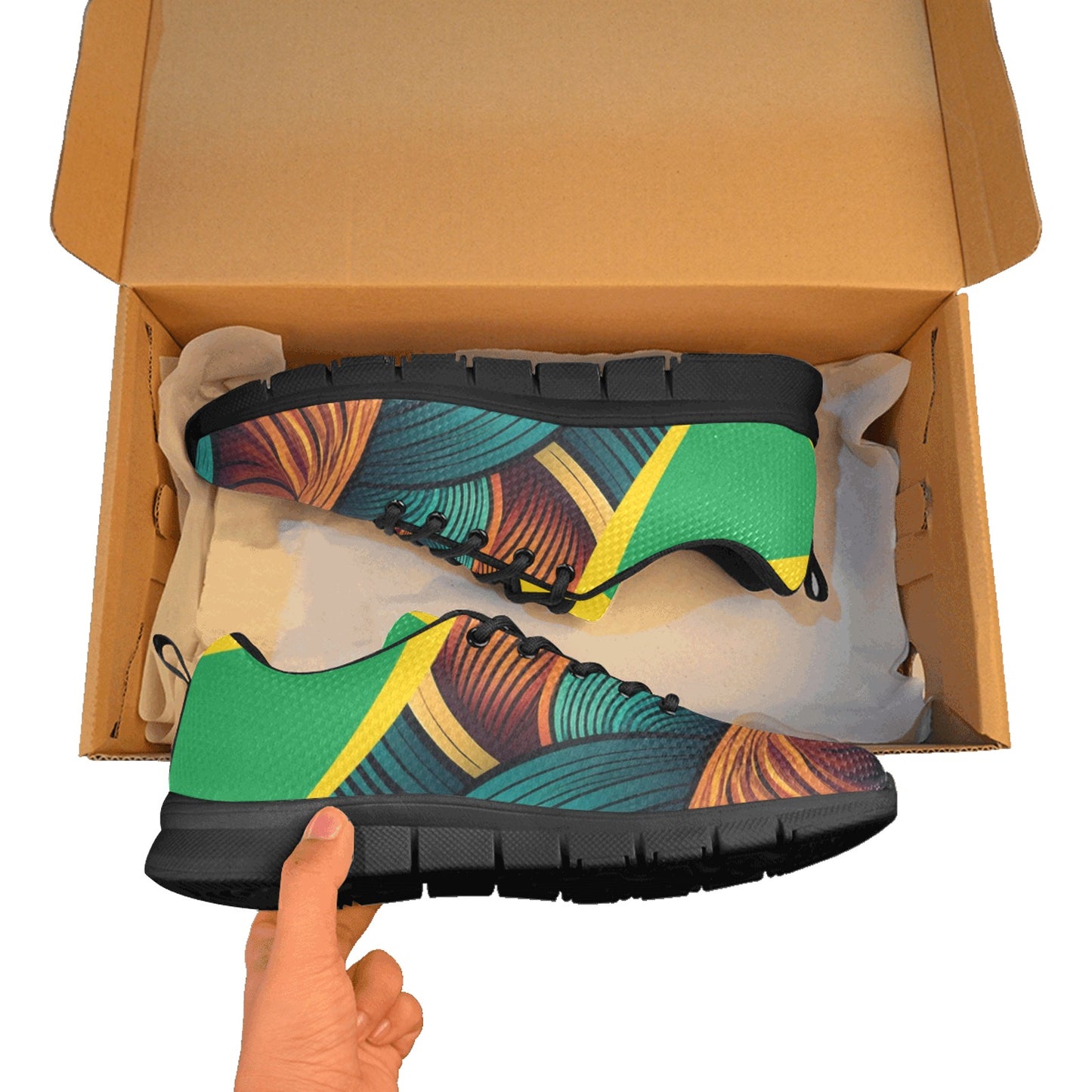 Caribbean Vibe Women's Breathable Sneakers (Model 055)