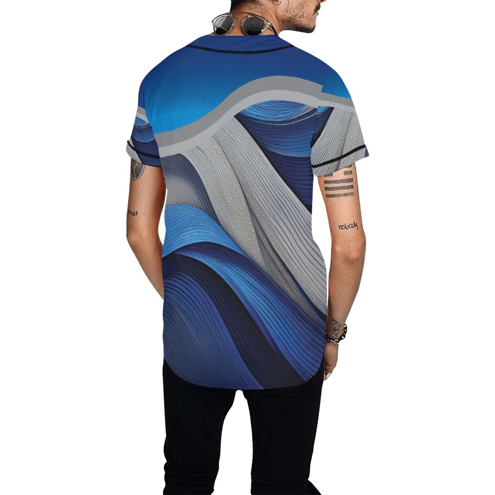 Blue Ribbon Men's All Over Print Baseball Jersey (T50)