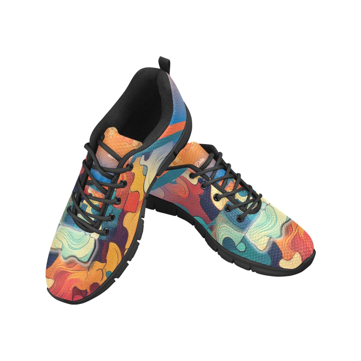 Puzzle Women's Breathable Sneakers (Model 055)