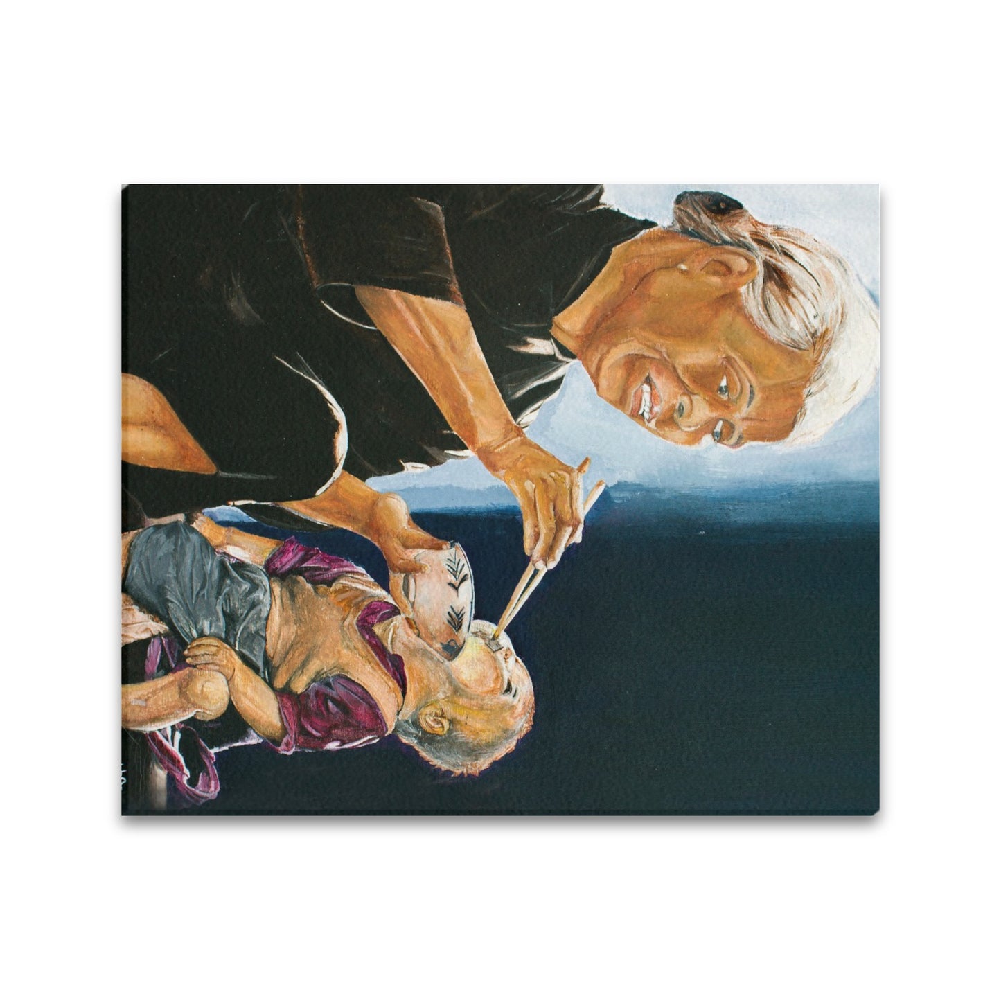 -Grandmothers Love Canvas Print 20"x24" Made in the USA