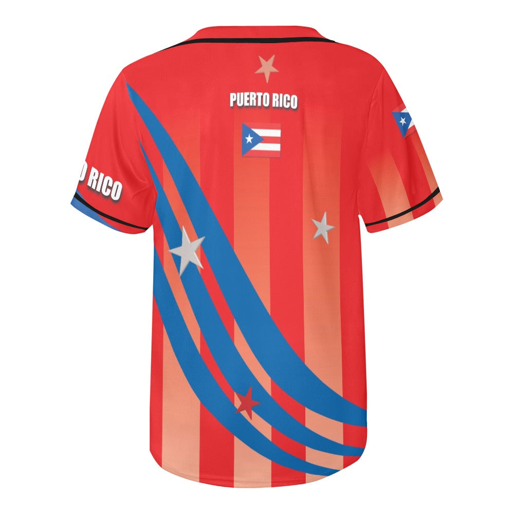 Puerto Rico Men's All Over Print Baseball Jersey (T50)