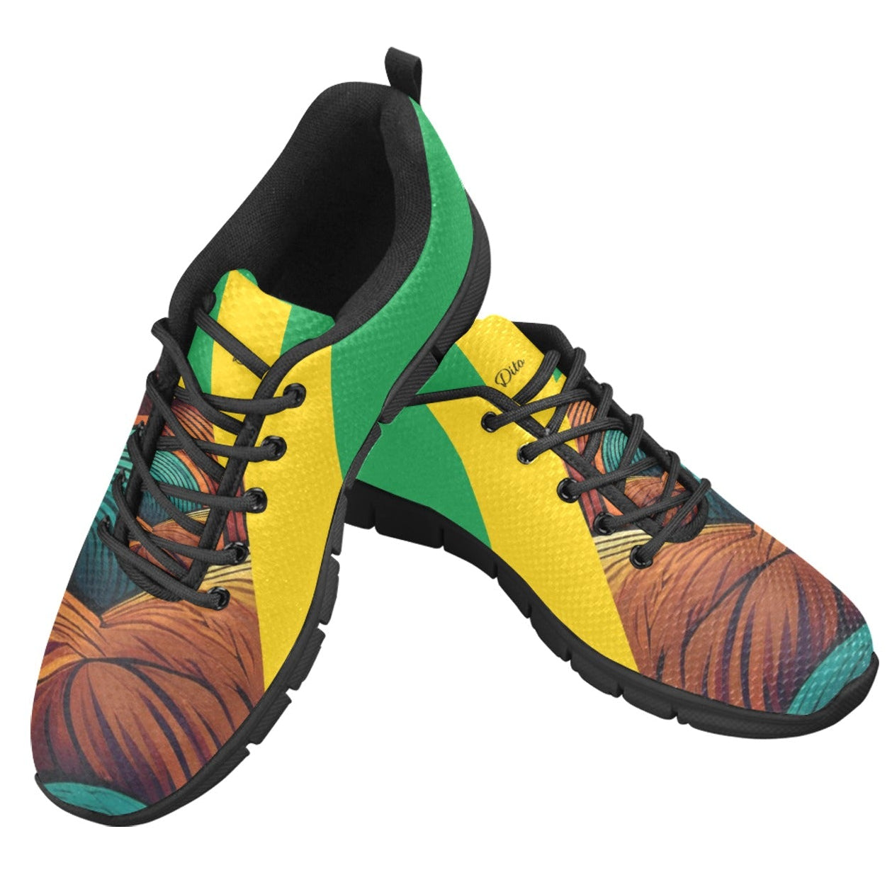 Caribbean Vibe Men's Breathable Sneakers (Model 055)