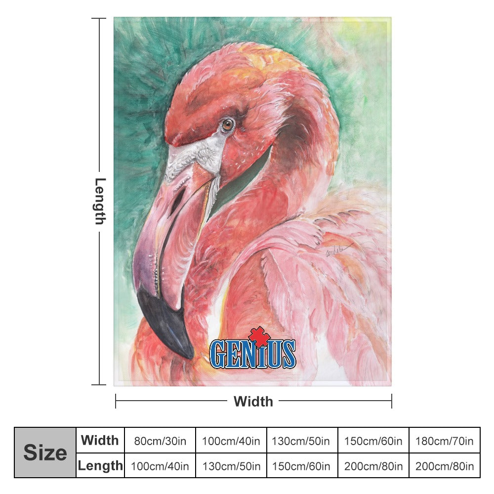 Genius Flamingo Ultra-Soft Flannel Blanket 60"x80"