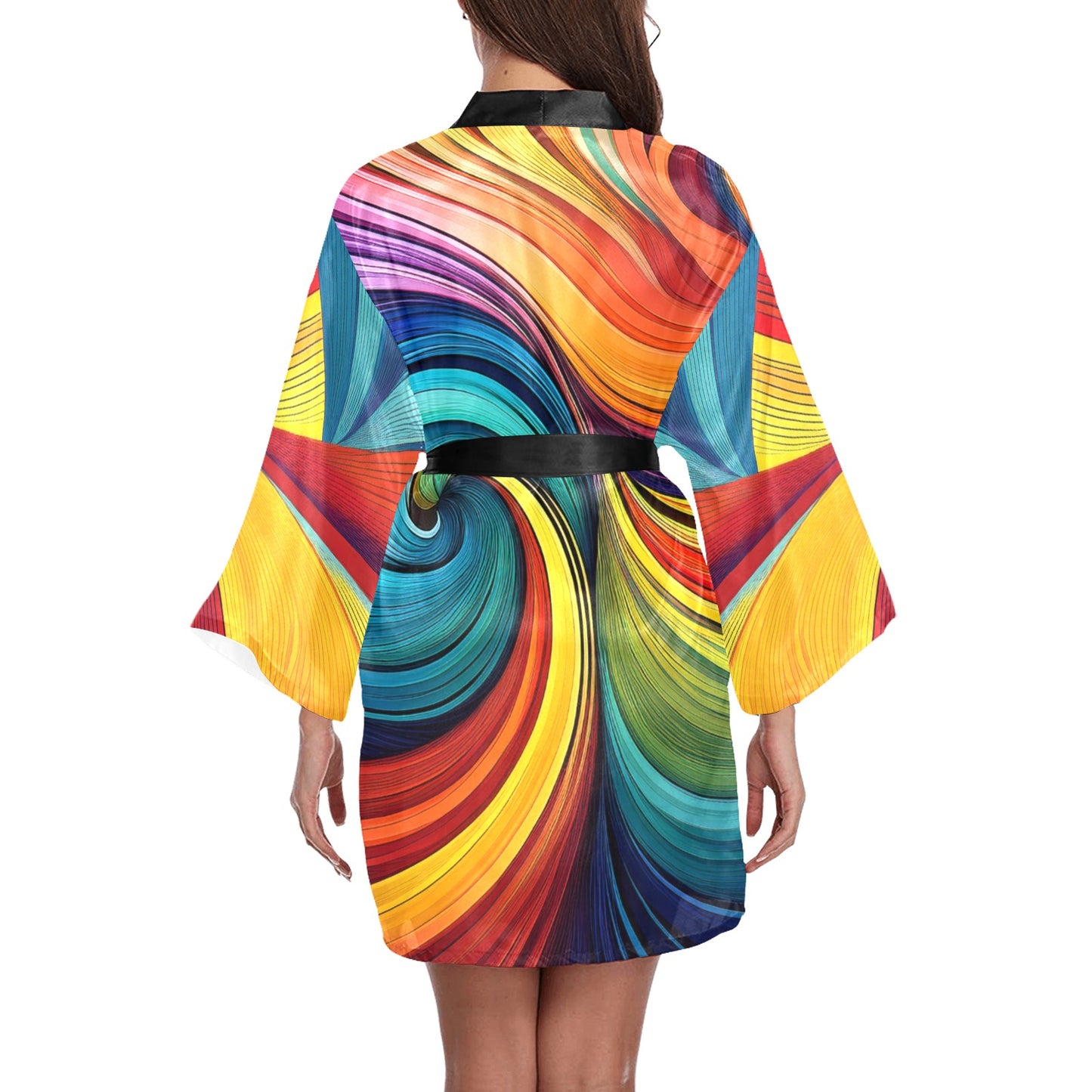 Colorful Women's Long Sleeve Kimono Robe