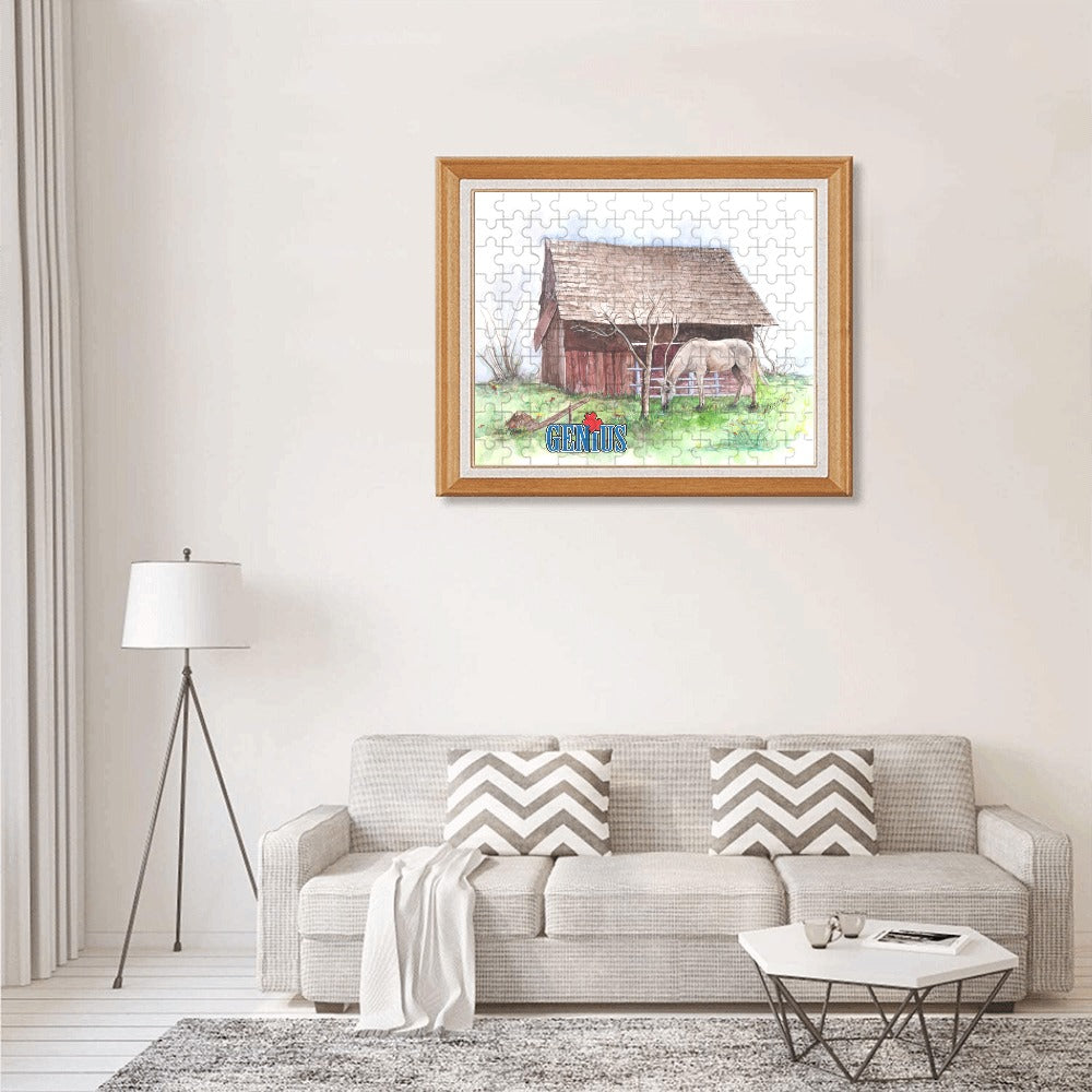 Genius Barn House 120-Piece Wooden Photo Puzzles