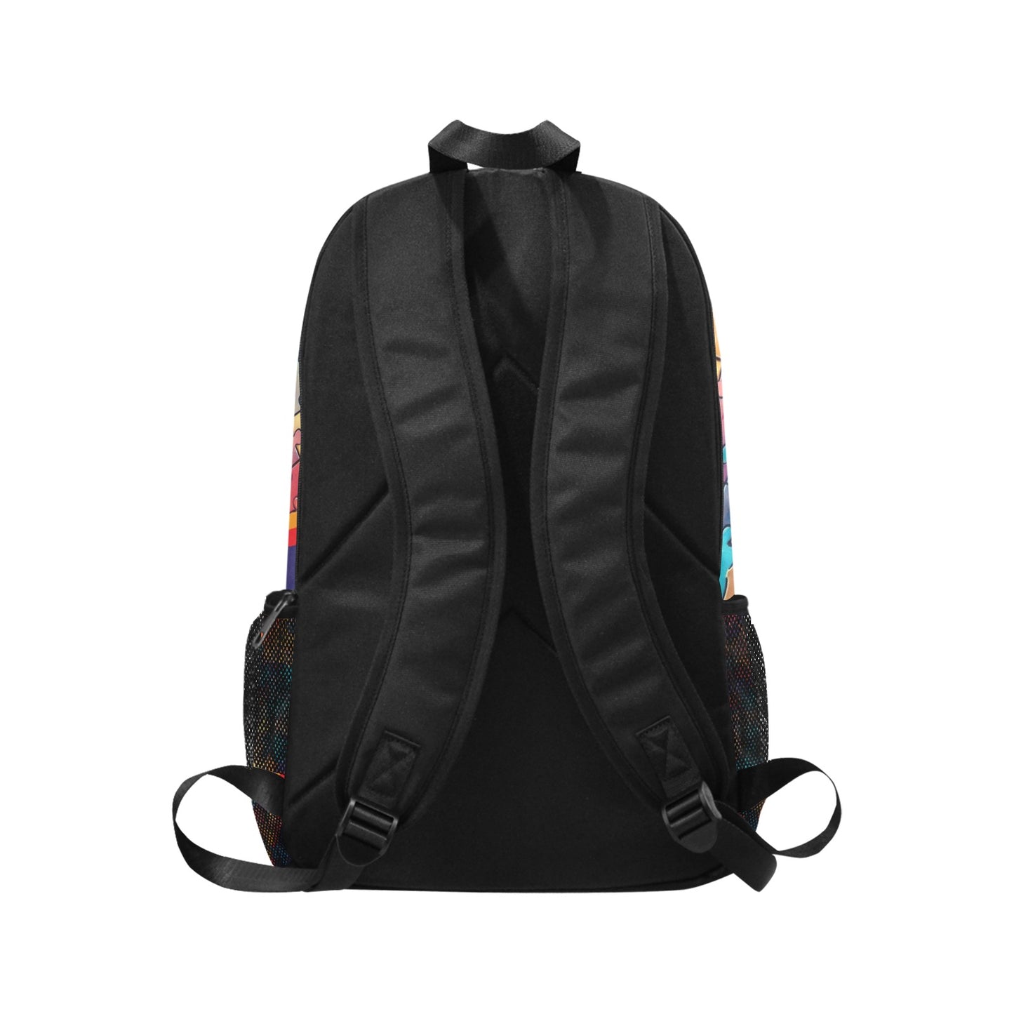 Geniuses Fabric Backpack with Side Mesh Pockets (1659)
