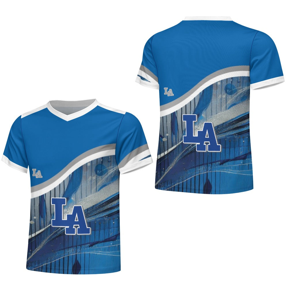 LA Blue Liquid Football suit set New