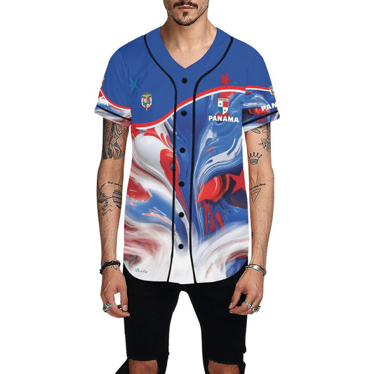 Panama Paint Men's All Over Print Baseball Jersey (T50)