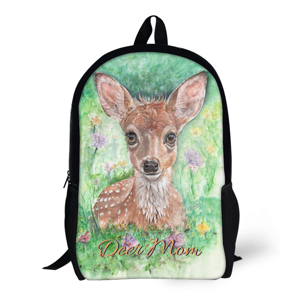 Deer Mom New 17 inch Shoulder Backpack