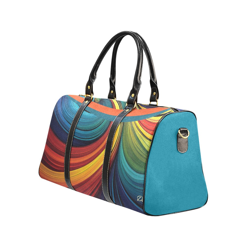 Colorful Travel Bag Black (Small) (Model1639)