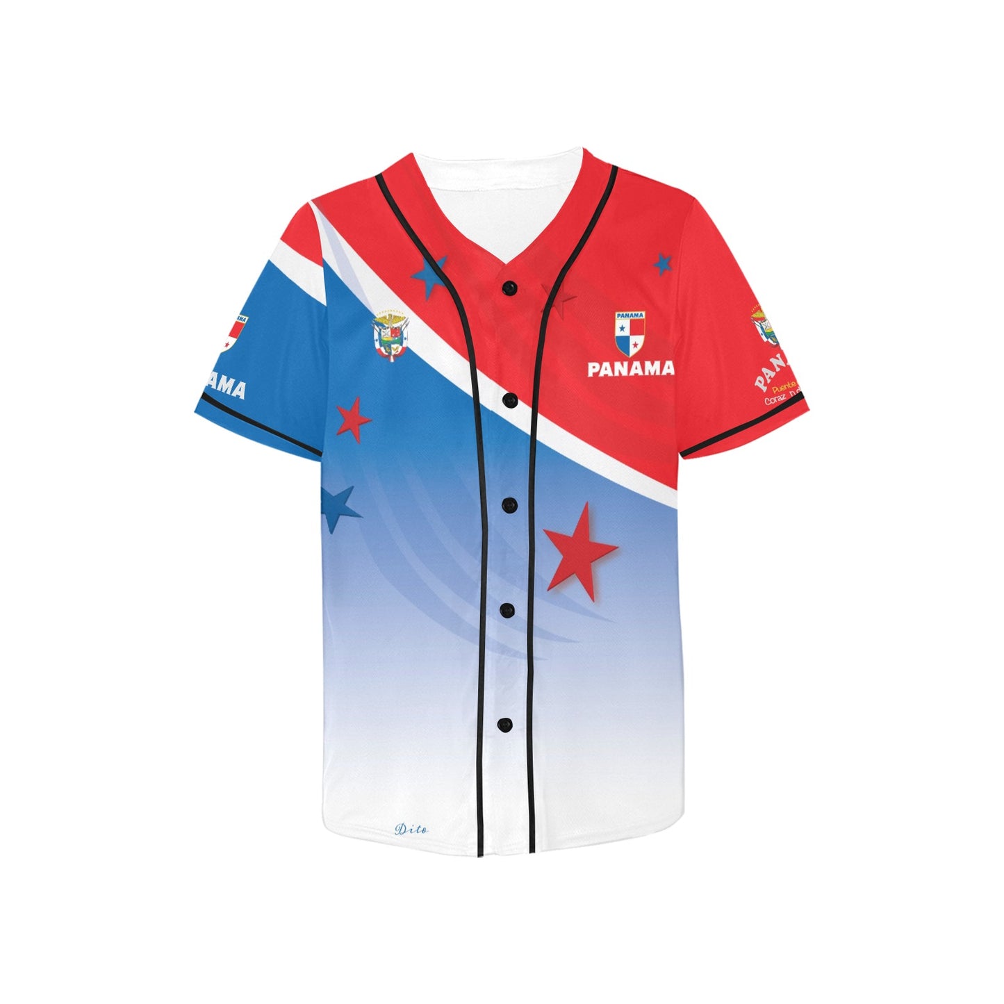 Panama Gradient Kid's All Over Print Baseball Jersey(ModelT50)