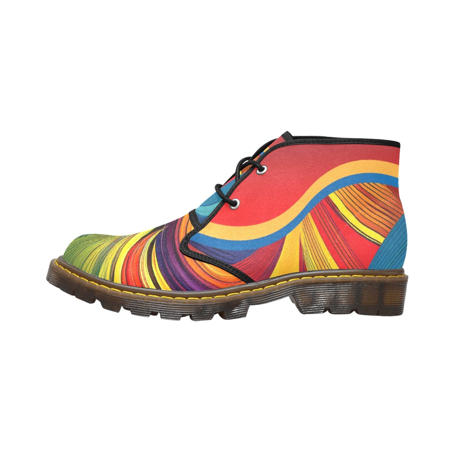 Colorful 2 Men's Canvas Chukka Boots Shoe (Model 2402-1)