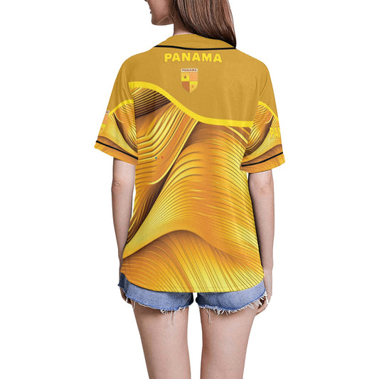 Panama Golden Women's All Over Print Baseball Jersey(ModelT50)