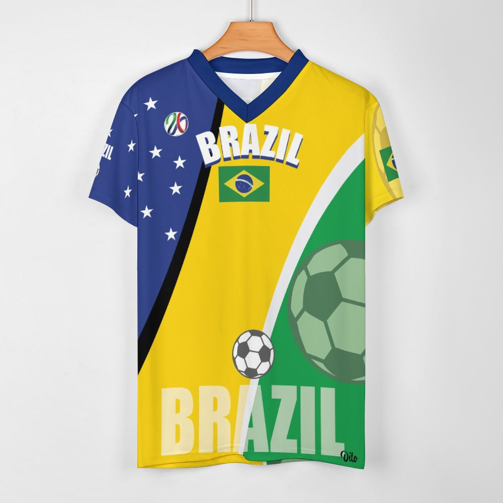 Brazil Football clothes V-neck