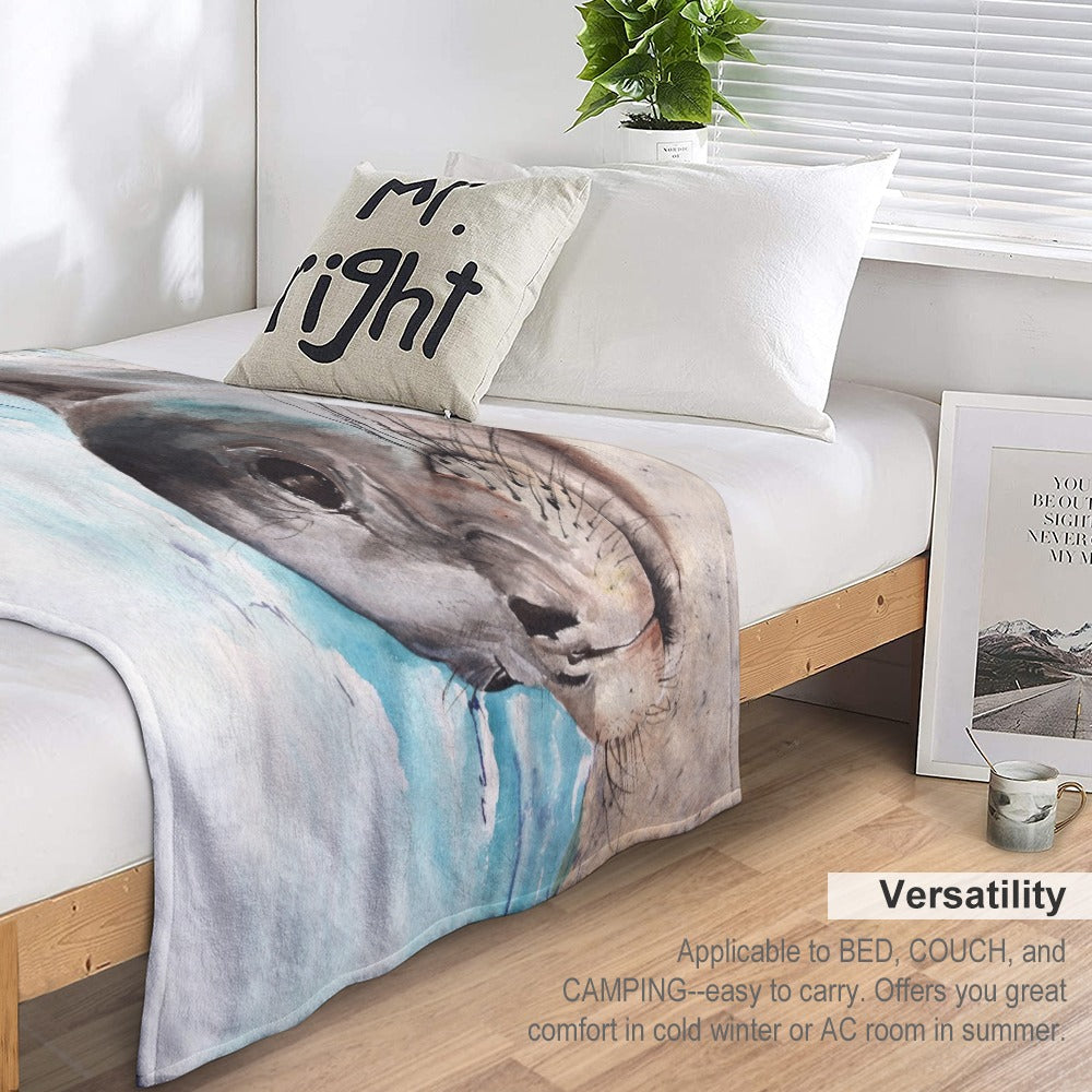 Genius Seal Ultra-Soft Flannel Blanket 60"x80"