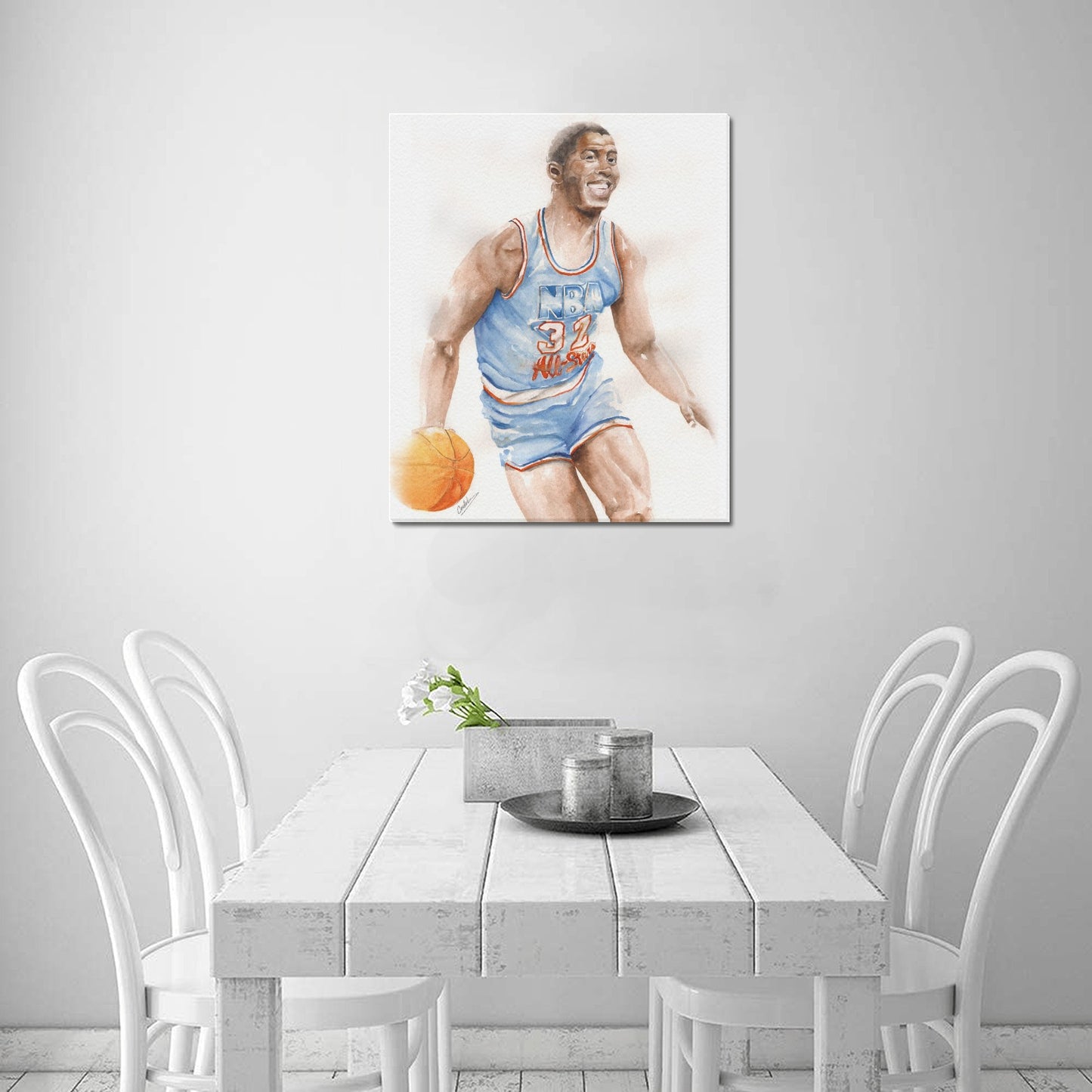 -Magic Johnson Canvas Print 20"x24" Made in the USA