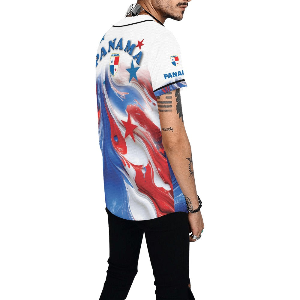 Panama Paint 2 Men's All Over Print Baseball Jersey (T50)
