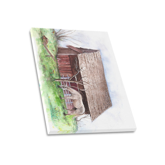 -Barn House Frame Canvas Print 20"x24" Made in the USA