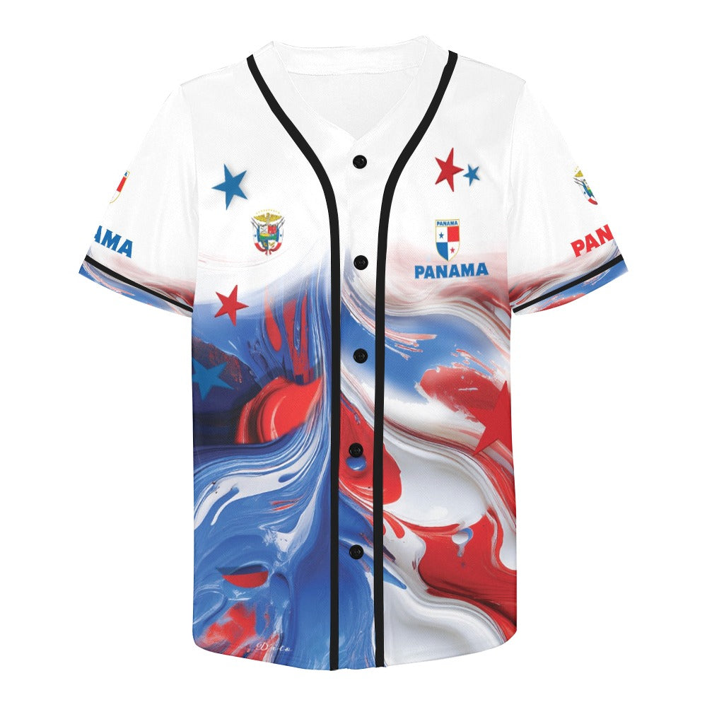 Panama Paint 2 Men's All Over Print Baseball Jersey (T50)