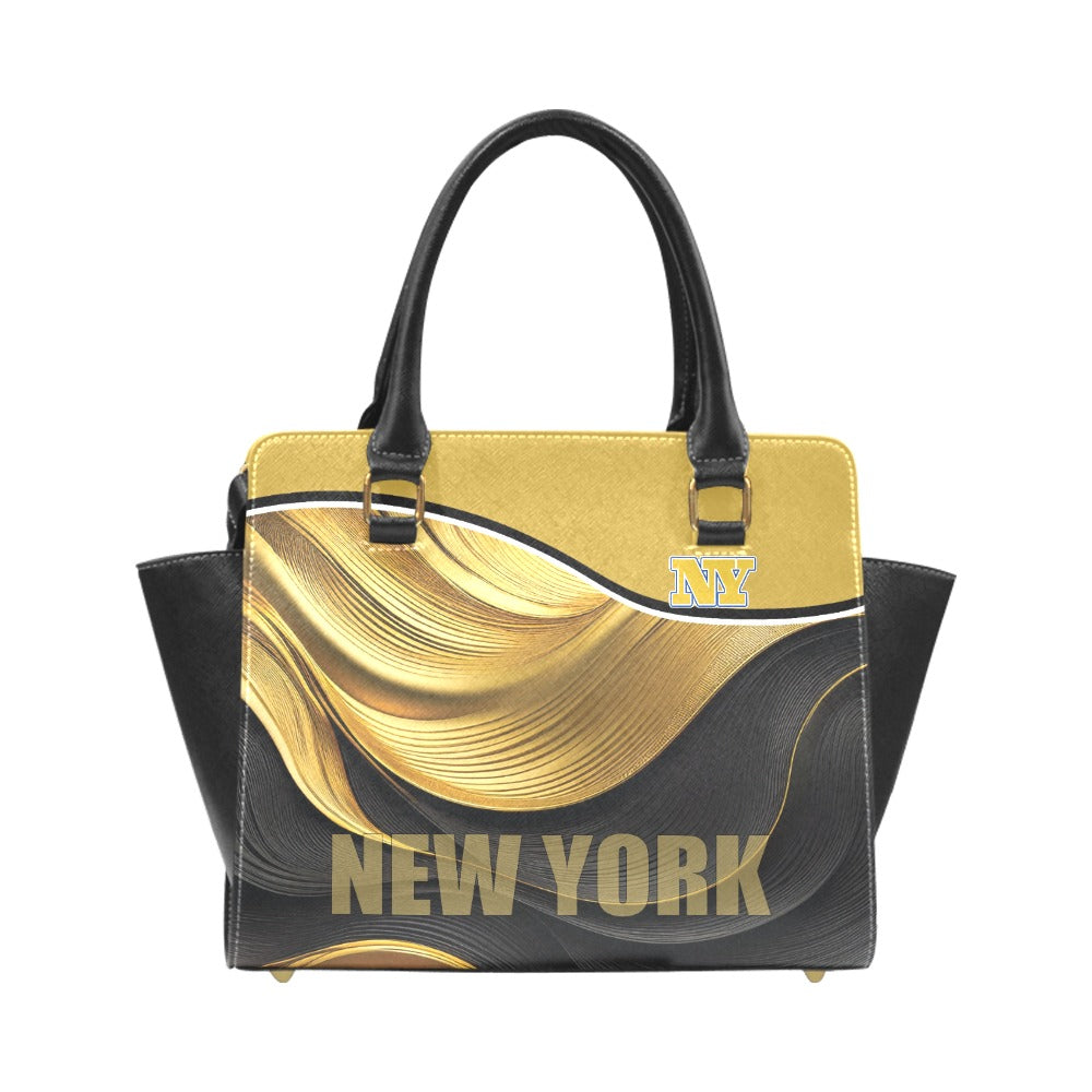 New York Rivet Shoulder Handbag