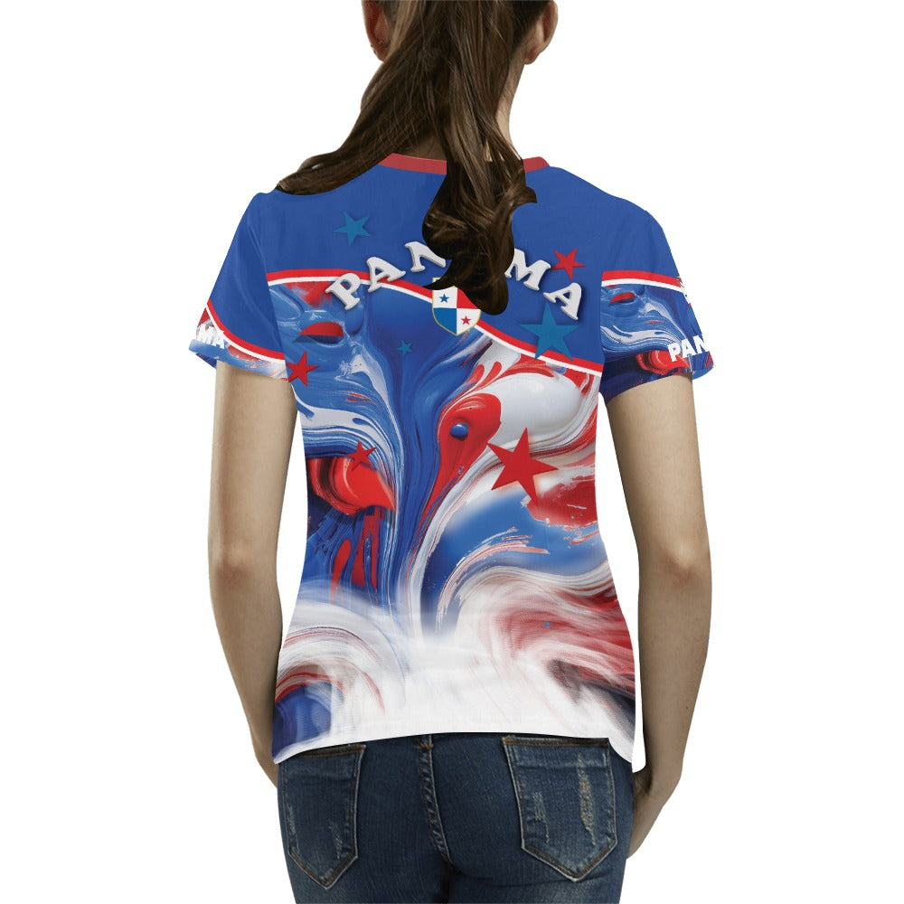 Panama Paint Women's All Over Print T-shirt (USA Size) (T40)