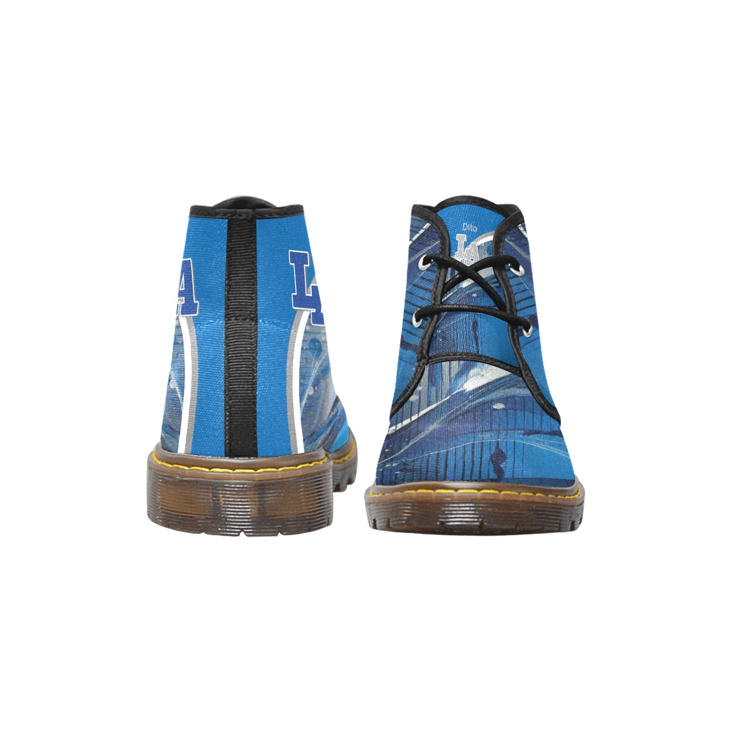 LA Blue Liquid Women's Canvas Chukka Boots Shoe (Model 2402-1)