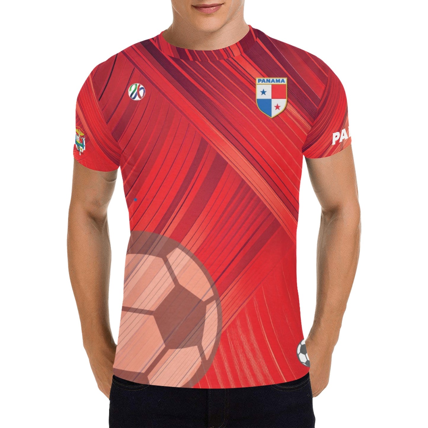 Panama Red Wave Men's All Over Print T-shirt (USA Size) (Model T40)