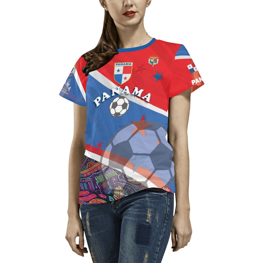 Panama Soccer Women's All Over Print T-shirt (USA Size) (T40)