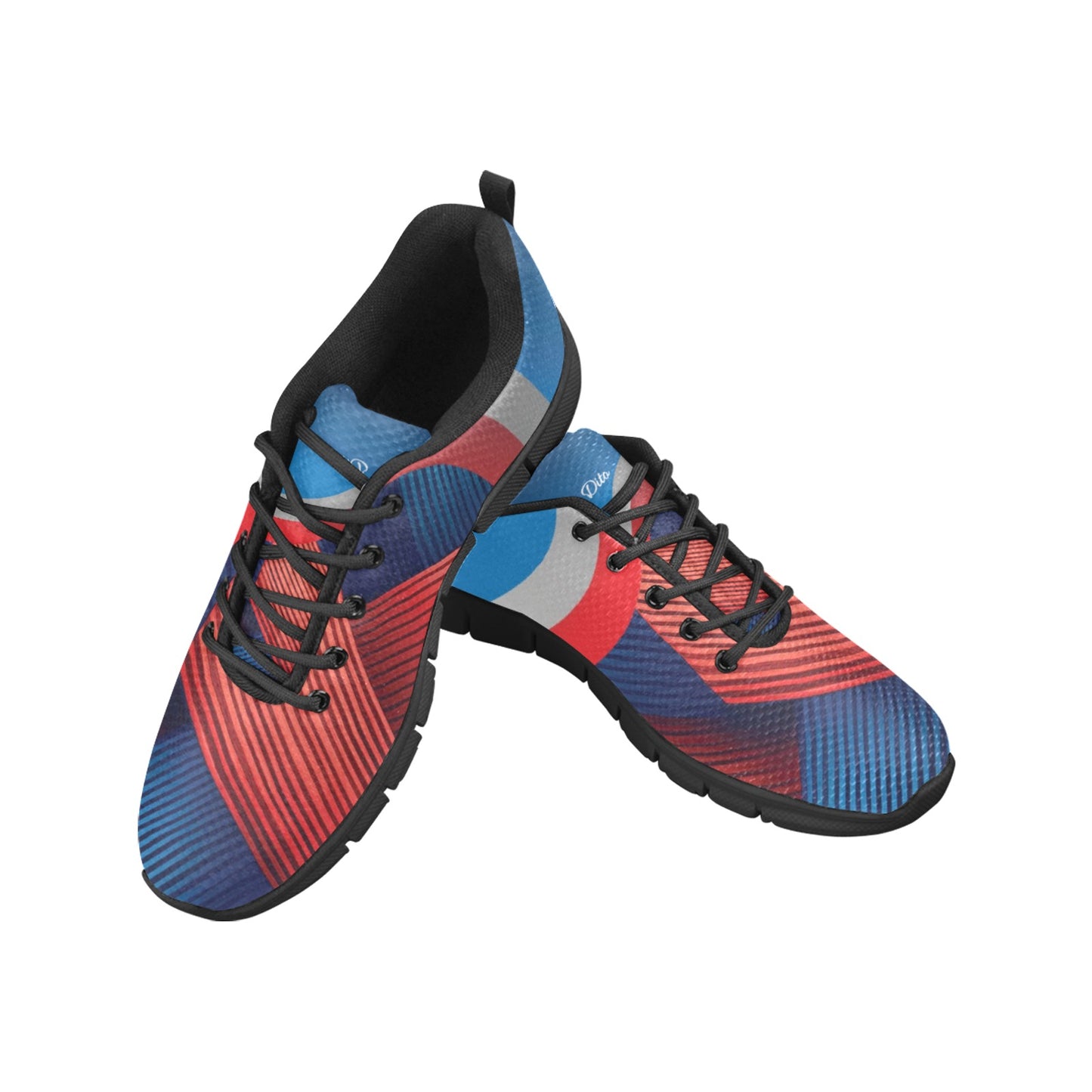 Red Ribbon Women's Breathable Sneakers (Model 055)