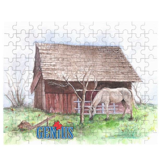 Genius Barn House 120-Piece Wooden Photo Puzzles