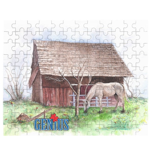 Genius Barn House 120-Piece Wooden Photo Puzzles