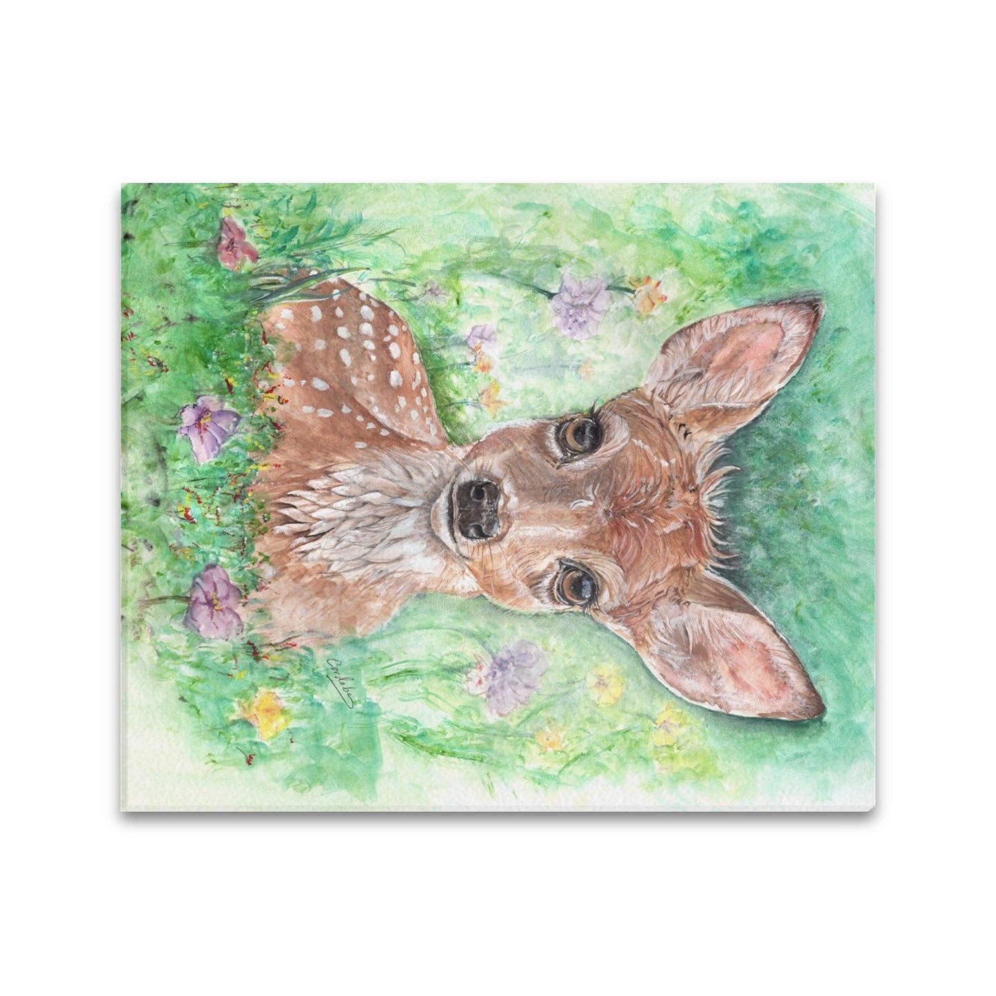 -Deer Mom Canvas Print 20"x24" Made in the USA