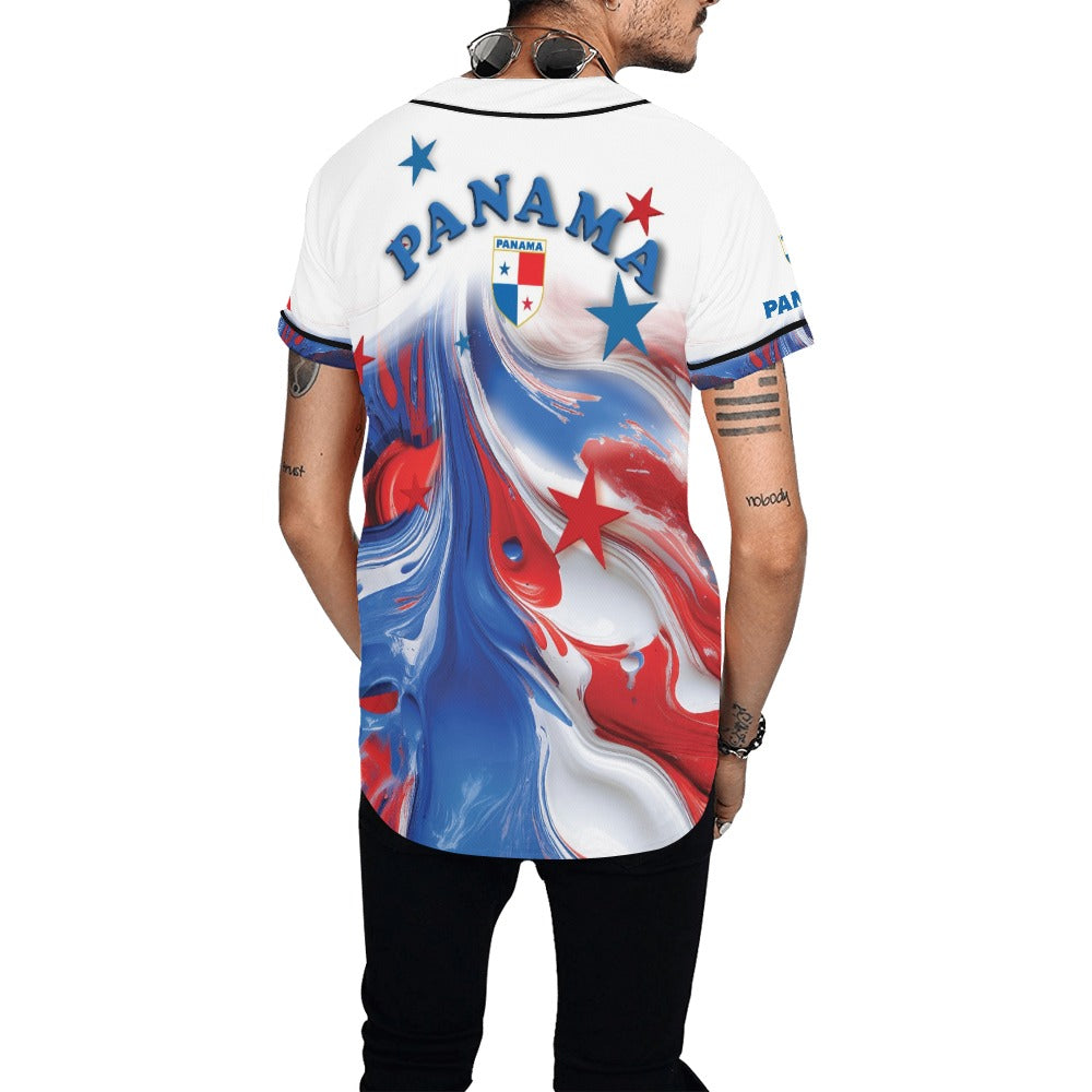 Panama Paint 2 Men's All Over Print Baseball Jersey (T50)