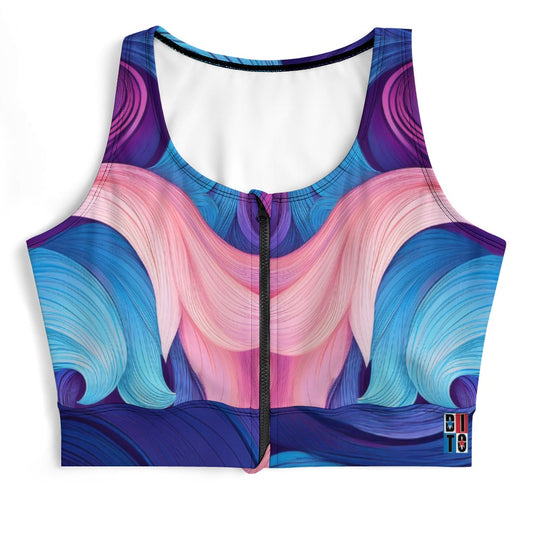 Floral Yoga Zipper Vest New Tie-Dye
