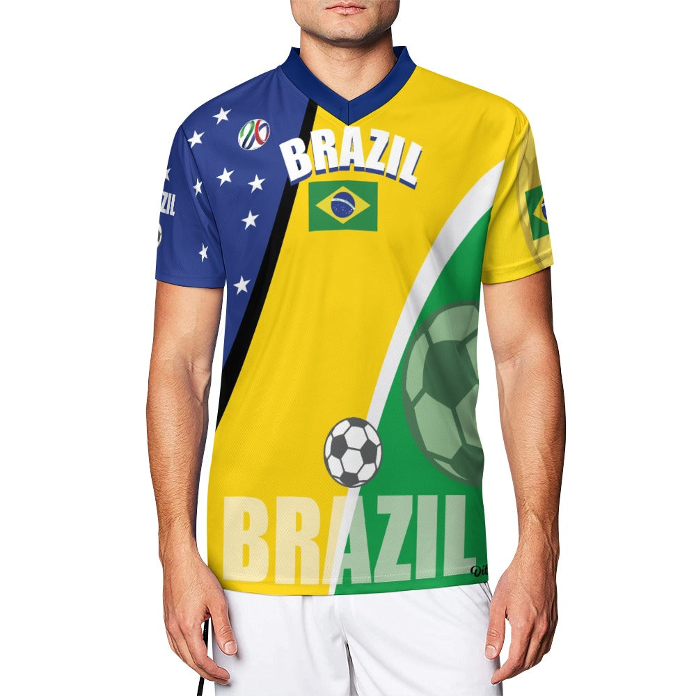 Brazil Football clothes V-neck