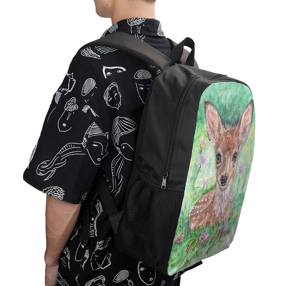 Deer Mom New 17 inch Shoulder Backpack