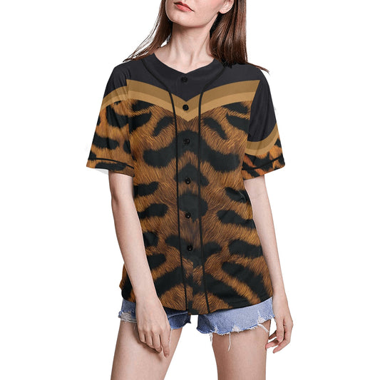 Tiger Women's All Over Print Baseball Jersey(ModelT50)