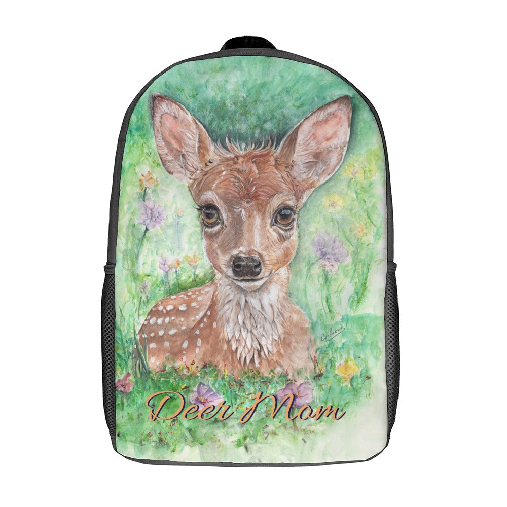 Deer Mom New 17 inch Shoulder Backpack