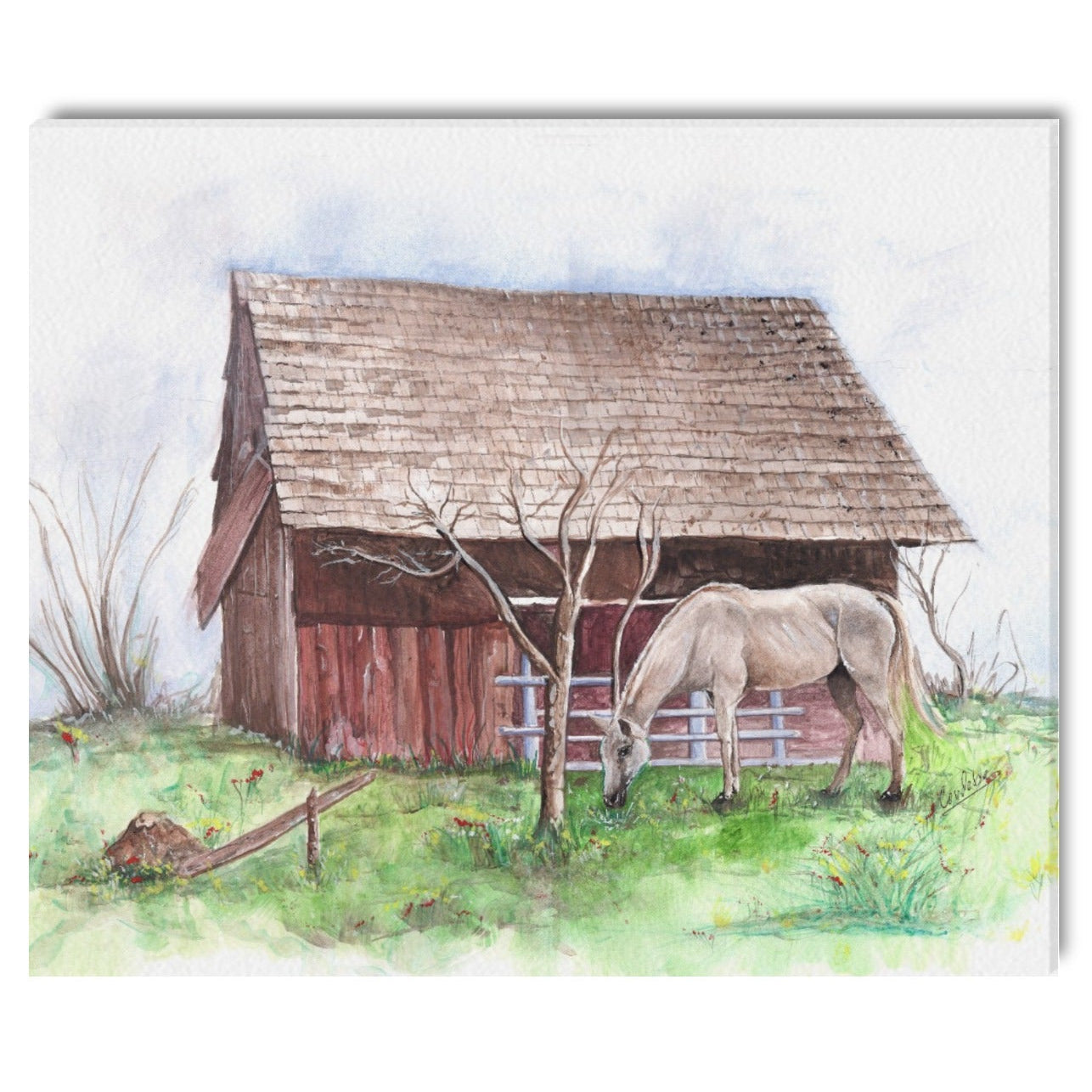 -Barn House Canvas Print 20"x24" Made in the USA