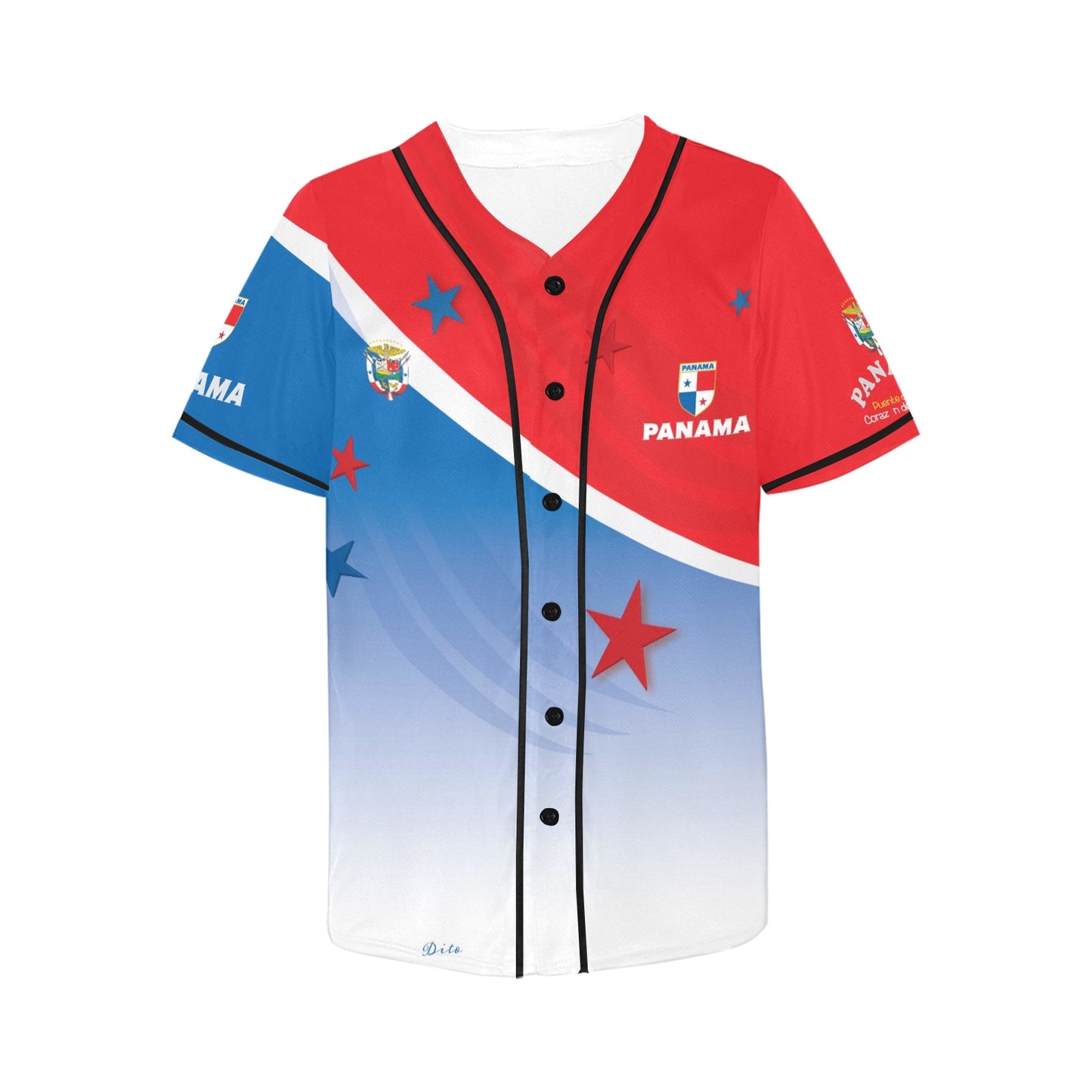 Panama Gradient Women's All Over Print Baseball Jersey(ModelT50)