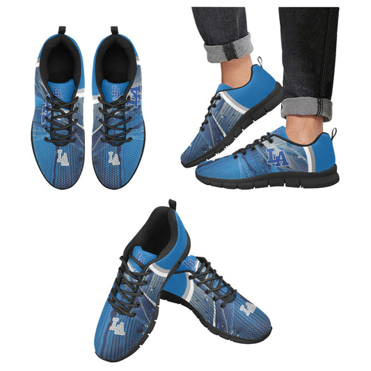 LA Blue Liquid Men's Breathable Sneakers (Model 055)