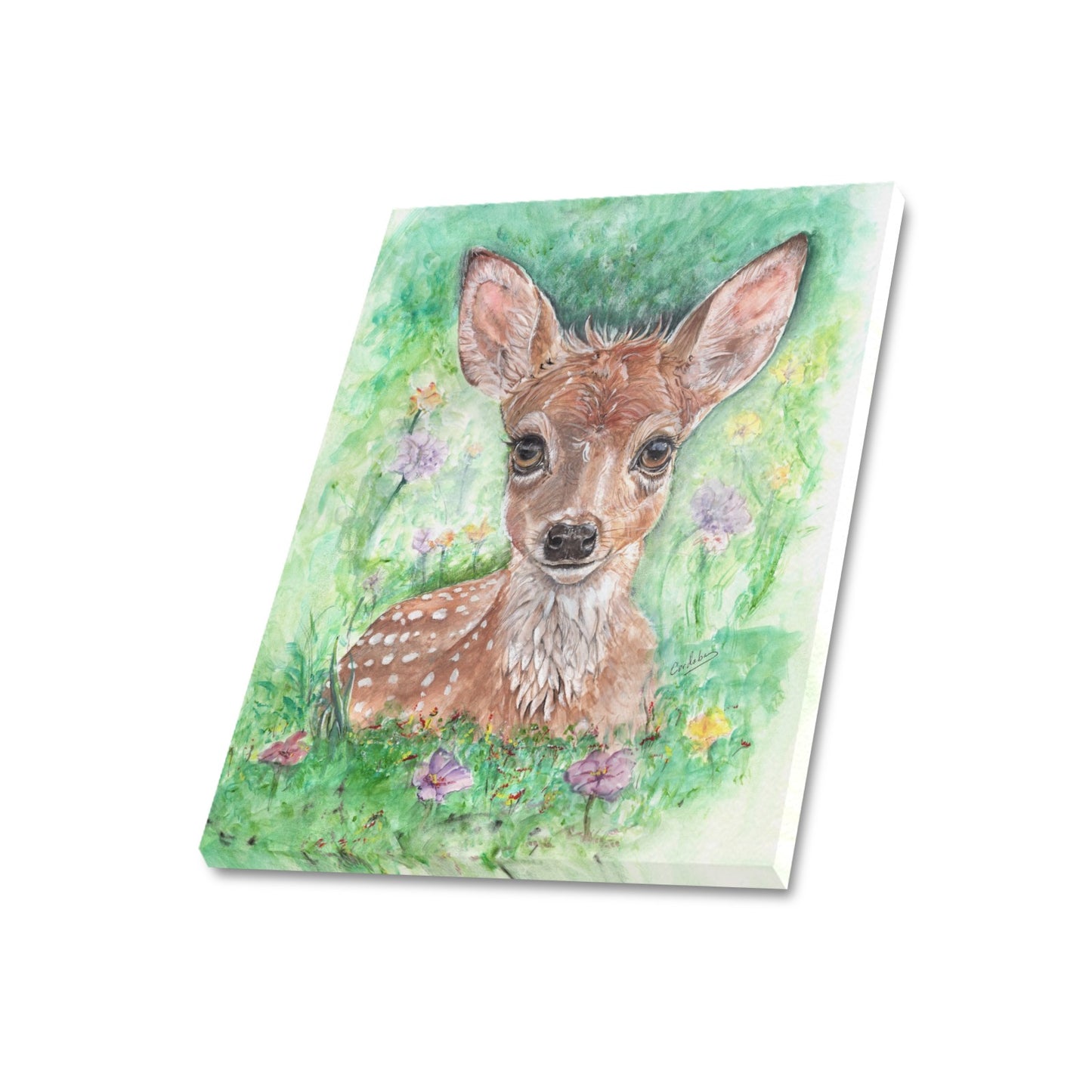 -Deer Mom Canvas Print 20"x24" Made in the USA