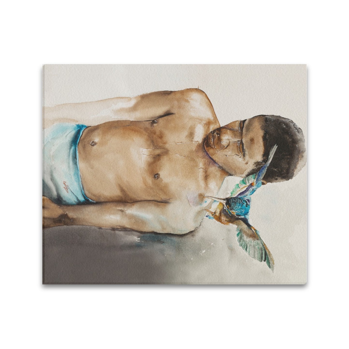 -Blue Birds Cry Canvas Print 20"x24" Made in the USA