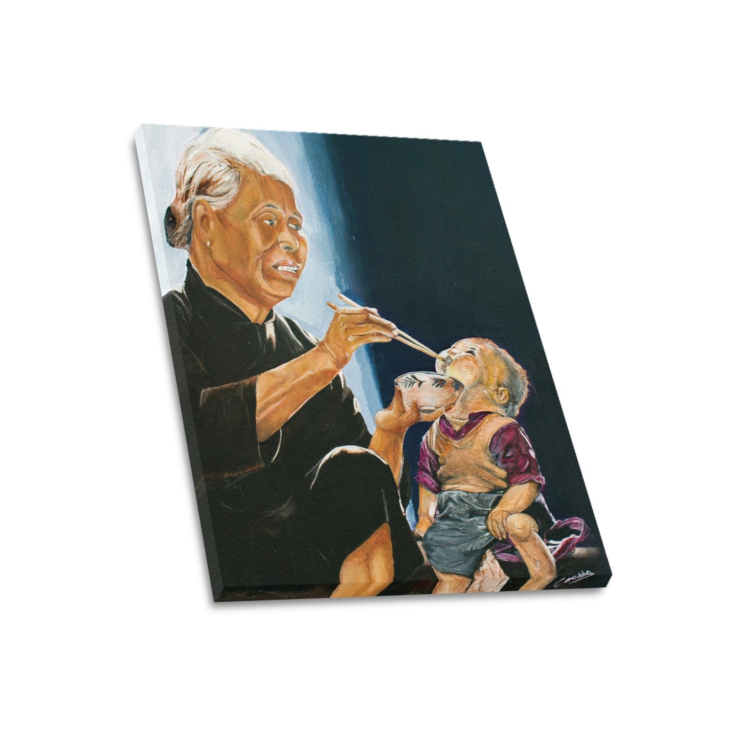 -Grandmothers Love Canvas Print 20"x24" Made in the USA