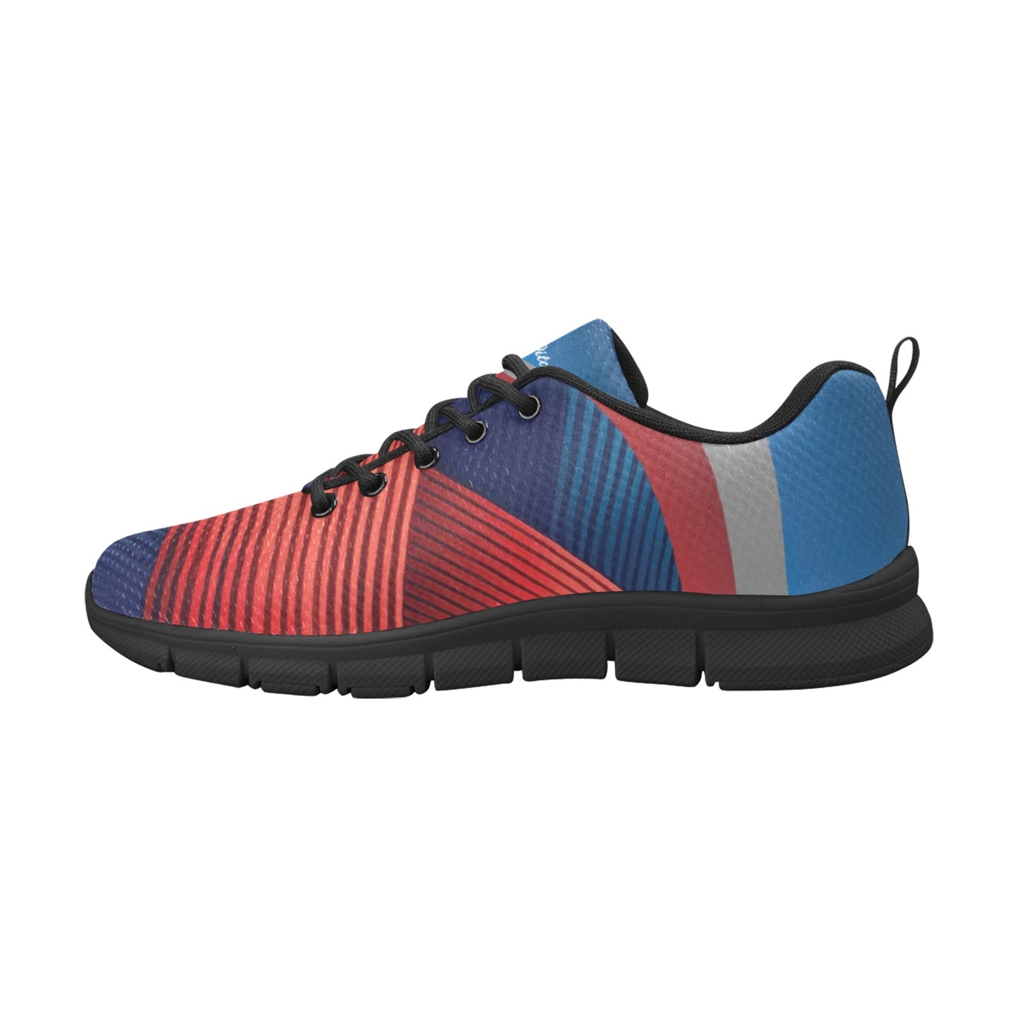 Red Ribbon Men's Breathable Sneakers (Model 055)