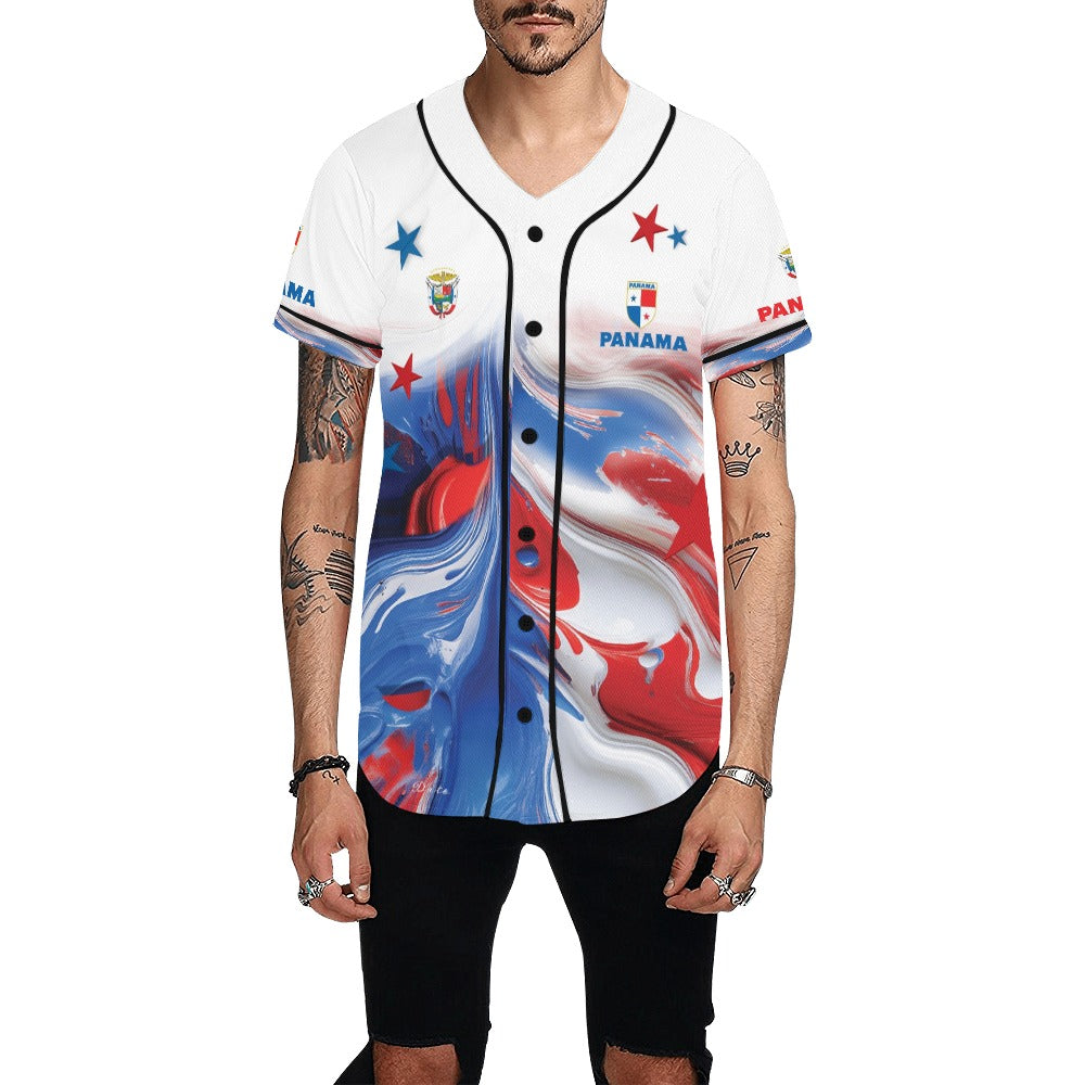 Panama Paint 2 Men's All Over Print Baseball Jersey (T50)