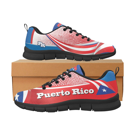 Puerto Rico Dots Men's Breathable Sneakers (Model 055)